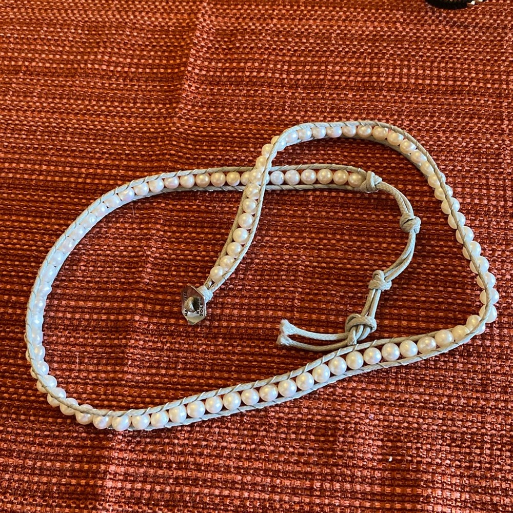 Wrap around bracelet. Will wrap 3 times. 21 inches from end to first loop